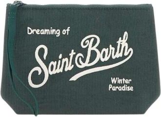 MC2 Saint Barth Aline Corduroy Pouch - Bags - Mujer - Verde - ONE SIZE
