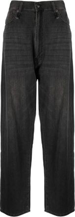 R13 Dames, Jeans, Zwart, Maat: W26 Katoen