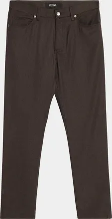 Ermenegildo Zegna Men & apos;s Wool Flannel Five-Pocket Pants