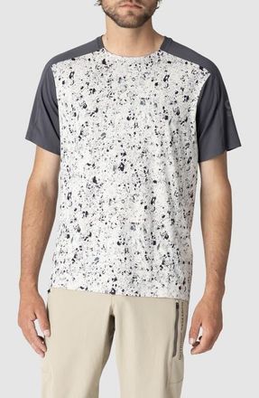 Outdoor Research Freewheel Mountain Bike T-Shirt in Storm/Oyster Creekside Print at Nordstrom, Size X-Large
