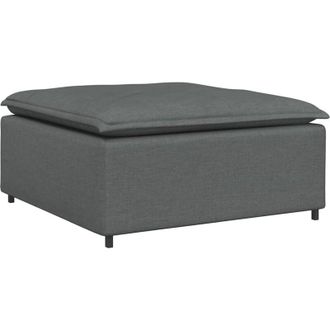 vidaXL Sof&aacute; Modular Con Reposapi&eacute;s, Gris Oscuro, 100 X 100 X 48 Cm Vidaxl