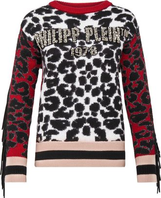 Philipp Plein Pullover Round Neck SS Fringe