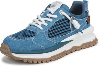 Blowfish Womens Leotina Lace-Up Trainers, Blue, Medium Fit, UK 3