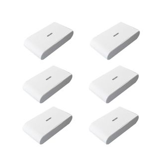OEM Detector Inal&aacute;mbrico De Rotura De Cristales De 433 Mhz, Sensibilidad Ajustable, Compatible Con Sistemas De Alarma, Color Blanco, Paquete De 6 Unidades