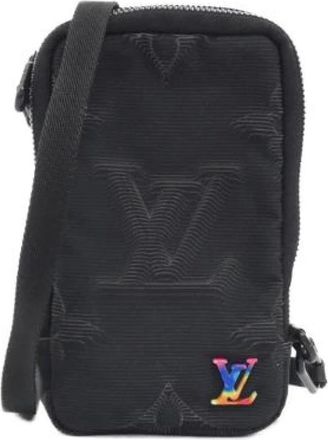 Louis Vuitton Pre-owned 2054 Double Phone Pouch Borsa a Spalla in Nylon - - Pre-owned - Donna - Nero - ONE SIZE
