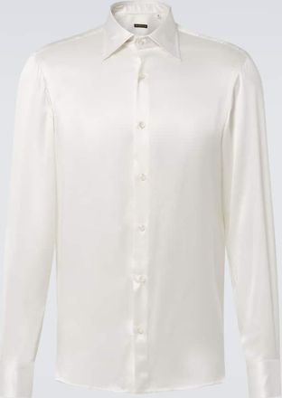 Rubinacci Silk satin tuxedo shirt