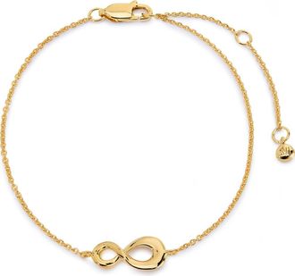 Monica Vinader Infinity Chain Bracelet in 18Ct Gold Vermeil at Nordstrom