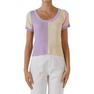 English Factory Colorblock Sweater Top in Multi at Nordstrom, Size X-Small