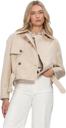 Tommy Jeans Dames, Mantels, Beige, Maat: L Katoen