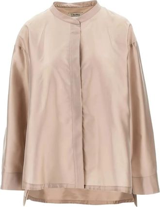 Max Mara Helene Shirt - Dames - Overhemden - Beige - 3XS - Katoen - Overhemden