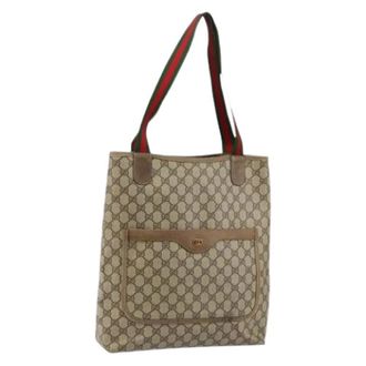 Gucci Pre-owned Tote Bags, female, Beige, Size: ONE SIZE Pre-owned Vintage Canvas Tote