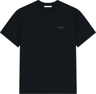 Givenchy T-shirt In Cotton With Givenchy Paris Gros Grain