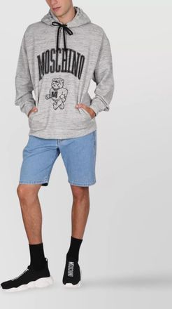 Moschino logo print hooded sweatshirt
