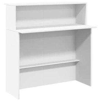 Berkfield Home Reception Desk White 100x50x103.5 cm Engineered Wood