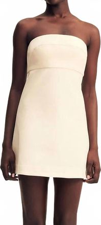 Shona Joy Lani Strapless Mini Dress In Rice