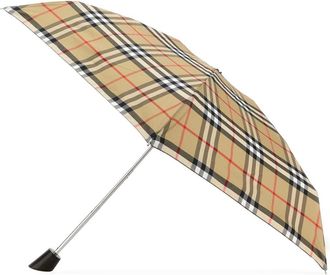 Burberry Womens Embroidered Fabric Umbrella Sand Ombrelli