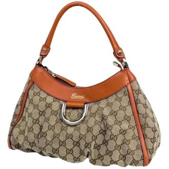 Gucci Pre-owned Shoulder Bags, female, Beige, Size: ONE SIZE Pre-owned GG Canvas Shoulder Bag