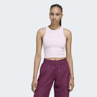 adidas Tanktop ADIDAS ORIGINALS ESS RIB TANK, Damen, Gr. XXL, sanpin, Obermaterial: 46% Baumwolle, 45% Viskose, 9% Elasthan, Tops Tanktop