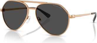 Michael Kors Brentwood Grey Pilot Mens Sunglasses MK1168 189987 58