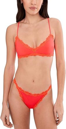 Free People Charlie V Bralette Womens Bra Sunset : LG (Womens 12-14), Nylon/Spandex
