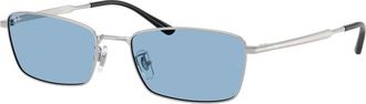 Ray-Ban Rb 8069D Titanium Zonnebril - unisex - Zonnebrillen - Blauw - 55 MM - Accessoires