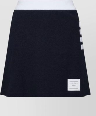 Thom Browne textured cotton box pleat mini skirt