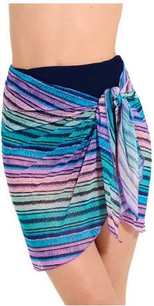 Gottex Mesh Sarong Wrap Skirt in Violet-Multi at Nordstrom