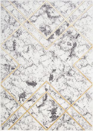 Tapiso Alfombra de salón oro antracita crema 160 x 220 cm