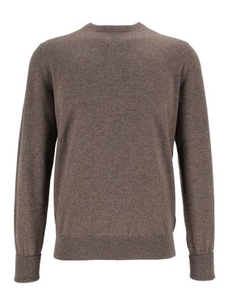Ballantyne Round Neck Ribbed Cuffs Cashmere Sweater
