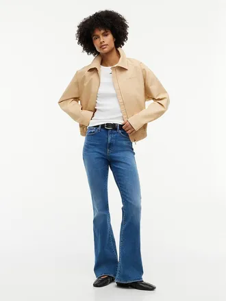 Tommy Hilfiger Womens Tommy Jeans High-Rise Flare Jean - Denim Medium - 26W x LongL