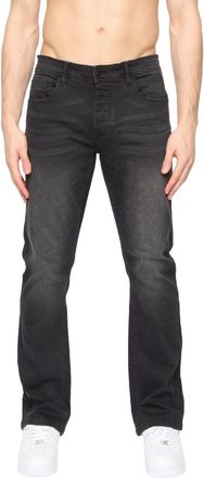 Crosshatch Heren Winsbury Bootcut Jeans (Zwart)