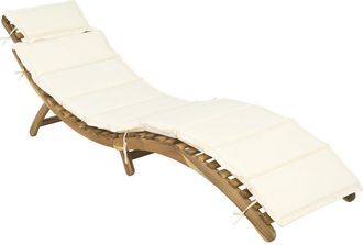 Habitat et Jardin Tumbona De Madera Con Cojines Incluidos <> - Beige