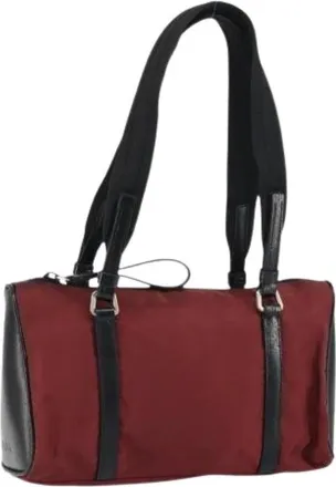 Prada Pre-owned Handbags, female, Red, Size: ONE SIZE Pre-owned Vintage Nylon Hand Bag