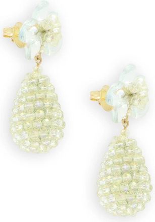 Lott. Gioielli Cone XS Met Bloemen Stud - Dames - Oorbellen - Beige - ONE Size - Accessoires