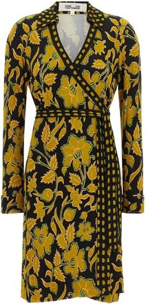 Diane Von F&uuml;rstenberg Tamara Portemonnee Jurk - Dames - Wikkelkleedje - Veelkleurig - M - Katoen - Kleedjes