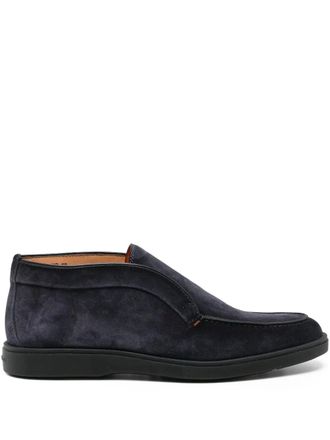 Santoni Polacchini in pelle scamosciata - Blu