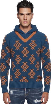 Dsquared2 Blue Regular Hood Sweater