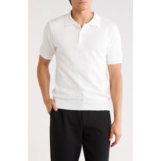 Tom Baine Knit Polo Sweater in White at Nordstrom Rack, Size Xx-Large