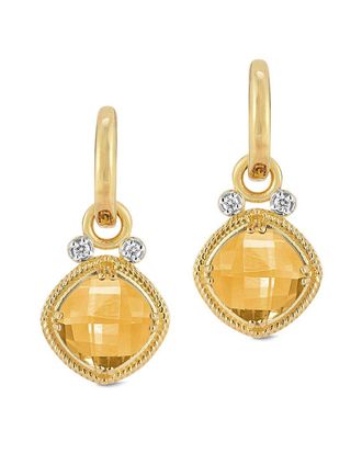 I.Reiss Company 14K 4.14 Ct. Tw. Diamond & Citrine Earrings