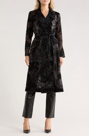 L'agence Moda Organza Trench Coat in Black Dragon at Nordstrom Rack, Size X-Large