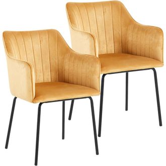 ebuy24 Sillas De Comedor Vcm 2er Silla De Cocina Tapizada Escandinava Dimensiones Aprox. Al. 82 X An. 54 X T. 59 Cm C&oacute;modo Reposabrazos Y Respaldo Silla De C