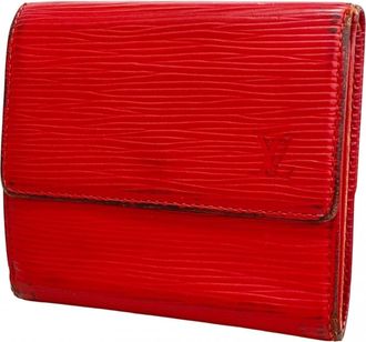 Louis Vuitton Castilian Red Wallet (Tri-Fold) (Pre-Owned)