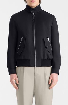 Mackage Royce Virgin Wool Gabardine Jacket in Navy at Nordstrom, Size 38