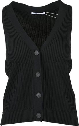 Max Mara Jassen, Dames, Zwart, M, Katoen, Bimba Gilet