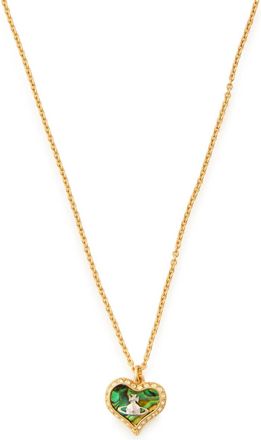 Vivienne Westwood Petra Crystal-embellished Heart Necklace - Green - One Size