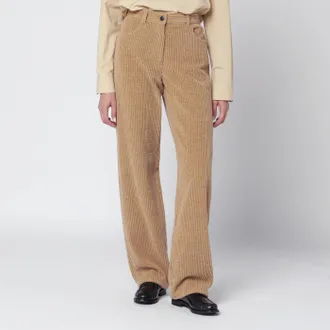 The Row Pantaloni Clair beige in velluto a coste