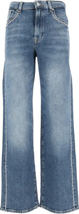 7 For All Mankind Stovepipe Straight Avenue met zijnoppen