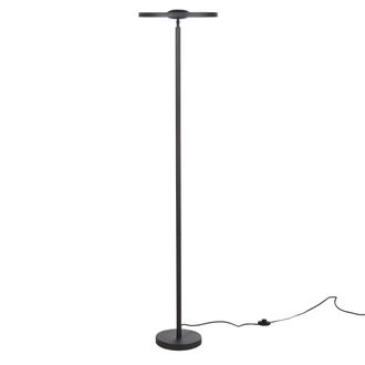 Maisons du monde L&aacute;mpara de pie led de acero negro, 162 cm