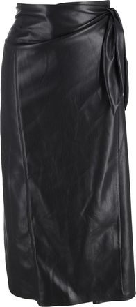 Nanushka Amas Wrap Skirt in Black Vegan Leather