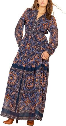 Hale Bob Hale Bob Marisol Long Sleeve Maxi Dress